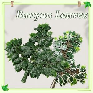 Banyan Leaves Simulated Artificial Green Plants Wedding Party Photography Props Home Decorations