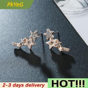PkYeG 1Pair Hot Selling Simple Stylish Star Women Drop Earrings Shiny Exquisite Versatile Female Earring Fashion Jewelry