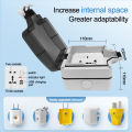 FCM Outdoor Waterproof outlet Sockets IP66 Surface Mount Rainproof Outdoor Switch Socket 118 Type Splashproof Junction Box Bathroom Box. 
