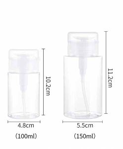 YHOME Botol Pump makeup remover Nail Art/ Makeup Remover Water Pressing Bottle/Botol Aceton Cairan/ Botol Cleanser UV Gel/Empty Plastic Dispenser Bottle/Press Pumping Empty Plastic bottle Y181