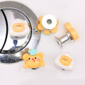 【Warm Homie】4 Pcs New Cute Butter Bear Toilet Press Button Water Tank Push Switch Assistant Cabinet Door Drawer Handle. 