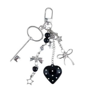 Thanh Lịch hình trái tim tình yêu trang sức nơ hình cung cho phụ kiện thời trang Móc Treo Chìa Khóa Đồ dùng thủ công món quà hoàn hảo cho dịp đặc biệt