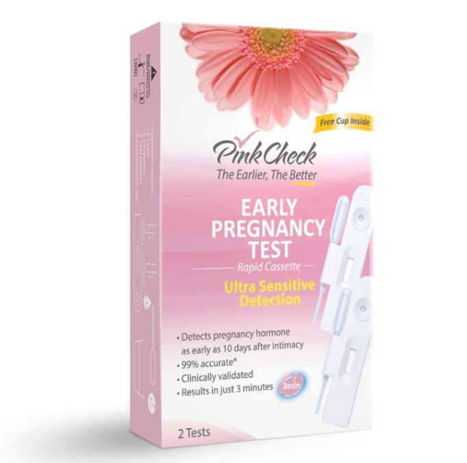 PINK CHECK Cassette Early Pregnancy Test Kit 2s