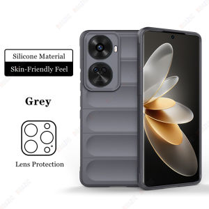 Roazic Cho Huawei Nova 12 SE/Huawei Nova 11 SE điện thoại sang trọng Trường Hợp Vỏ bọc hoàn toàn Silicone Chống Sốc Chống Vân Tay Cover Quay Lại HD02