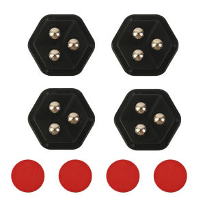 4Pcs Self Adhesive Mute Ball Universal Wheel Furniture Casters Wheels Stainless Steel Wheel 360° Rotation Pulley Free Drilling Wear-Resistant