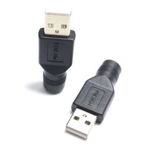 OPBWQH 5V Power USB 2.0 DC 5.5x2.1mm Connectors To USB Male/Female Laptop Adapter Converter