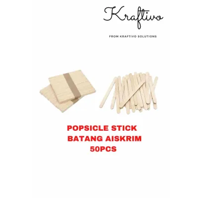 [ FC-1200 ] 50S BATANG AISKRIM / POPSICLE ICE CREAM STICK / DIY ART & CRAFT / PINE WOOD STICK / 11.5CM X 1CM