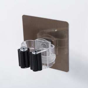 1/2/4Pcs Multi-Purpose Adhesive Hooks Wall Mounted Mop Organizer Holder Broom Brush Hanger Kitchen Bathroom Storage Hook Rack