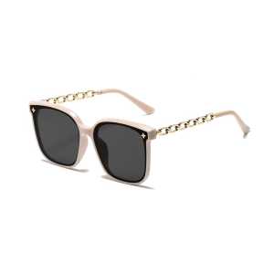 Kacamata Hitam Wanita Frame Model Rantai Logam Plastik Oversized Women Sunglasses