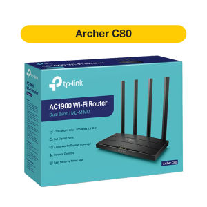 TP-Link | Archer C80 AC1900 | WiFi 6 Router | WiFi Router | Dual Band | Wireless | Kabel | WiFi Rumah | Penguat Signal WiFi | Internet Stabil | Access Point | IPTV | Wifi Rumahan Unlimited Siap Pakai | Router Wifi Penguat Jarak Jauh | Tether App | LAN