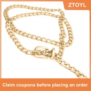 【ZTOYL】 1 PC Womens Chain Belt Metal Waist Chain Dress Belts Metal Belt Adjustable