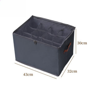 Home&Life.8 Foldable dustproof shoe storage box with lid oxford cloth rak kasut tahan lama almari rumah tangga