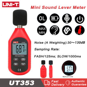 【Ready Stock】UNI-T UT353 Noise Measuring Instrument Sound Level Meter db Meter 30~130dB Mini Audio Decibel Monitor