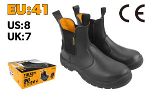 Tolsen Safety Boots Cow Leather w/ Steel Toe (US 7 | 7.5 | 8 | 9 | 10 | 11 | 11.5 | 12) CE Approved