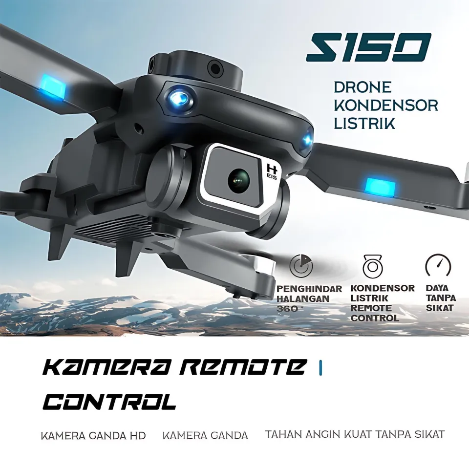 S150 Mini Drone Brushless Motor, Dual HD 4K Cameras, WiFi FPV