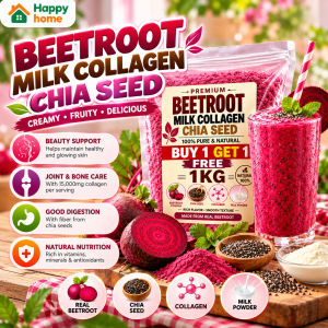 Beetroot Milk Collagen Chia Seed Creamy Fruity Delicious Premium 100% Pure Natural Beauty Support Joint Bone Care Good Digestion Natural Nutrition Real Beetroot Chia Seed Collagen Milk Powder