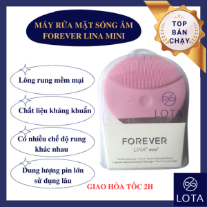 Máy rửa mặt sóng âm Forever Lina Mini chất liệu silicon massage mặt đa chế độ dùng được cho nhiều loại da mát xa rung nhiều chế độ LOTA SHOP