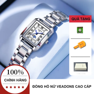 Veadons_ đồng hồ nữ chính hãng thời trang chống nước dây đồng hồ kim loại đẹp điện đồng hồ đeo tay nữ mặt nhỏ 65096