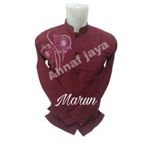 baju koko Koko dewasaabu maroon coklat susu