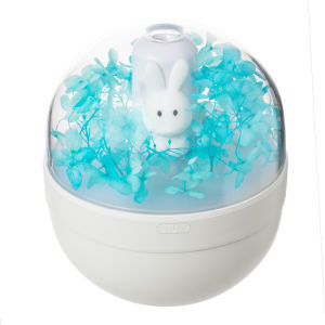 Eternal Flower Design Rabbit LED Night Light Atomized Humidifier Air Moisturizing Aroma Diffuser