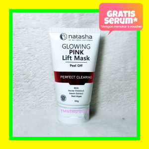 Natasha Skincare Glowing Pink Lift Mask Peel Off Perfect Clearing 50 gram by dr Fredi Setyawan Original