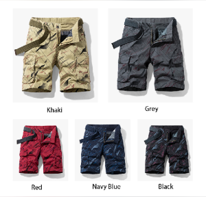 Men’s Cargo Shorts Cotton Fabric Baggy Pants Big Pockets Attractive Color Classic Menswear Fashionable Patten Print 28-38 sizes Factory Price Hot Sale 106151.