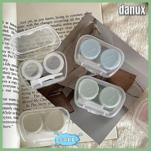 danux Contact Lens Box Prevent Leakage Transparent Lens Cover Container Contact Lens Holder Companion Box Care Box Portable Travel