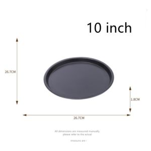 Rainbowtown 10/11inches Round Pizza Pan Carbon Steel Dish Tray Steel Non-stick Pizza Bake Pan kitchen