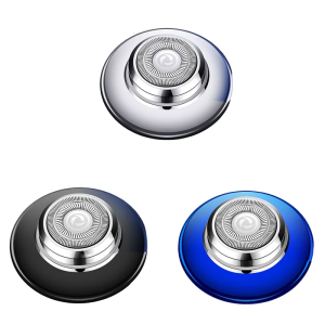 Mini Rechargeable Electric Shaver Men IPX7 Waterproof Duals Rings Blade Cleaning Tool For Travel Facials Hair Removal