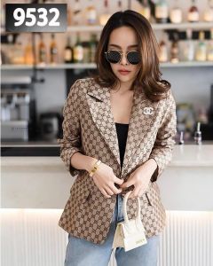 Joanne Fashion | Jacket Wanita Branded Motif Import Premium | Blazer Wanita Branded Mewah Elegan Modern Kekinian Terbaru (9532)