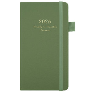 2026 Weekly Monthly Planner - Mini Pocket Sized English Academic Calendar Memo Section Bookmark Calendar January To December