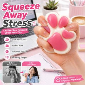 Cat Paw Squishy Slow Rising Cement Texture Stress Relief Fidget Toy Decompression Sensory