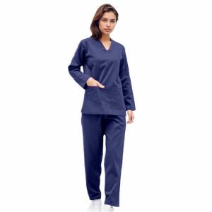 Doctors Scrub / Set Baju Celana Jaga OKA OK Perawat/Dokter Lengan Panjang Seragam Kerja Wanita