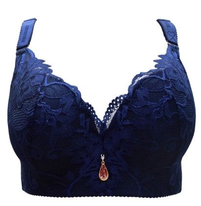 Big Size Push Up Brassiere for Women Vest Lace Plus Size Bras 36 to 50  Black C D E cup