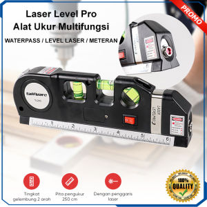 Waterpass Level Pro 3 Penggaris Laser Water Pass Meteran Laser 250 cm Meteran Tukang Bangunan Multifungsi