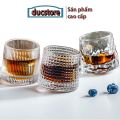 Ly Uống Rượu Đẹp, Bộ 6 Cốc Whiskey Thuỷ Tinh Sang Trọng Phong Cách Châu Âu, Đế Xoay 360 Độ. 