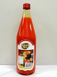 น้ำหวานเข้มข้น ตรา โกลเด้น แพน(Golden Pan) ขนาด 750ml. รสผลไม้รวม(พันซ์) Mixed fruit