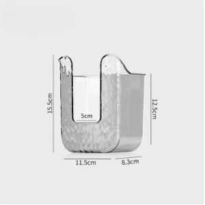 Kitchen Wipes Storage Box Non-slip Flushable Wipes Holder Wall-Mounted Clear Wet Tissue Dispenser Container Box No Punching Bathroom Paper Box