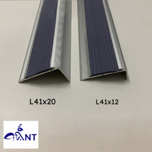 Nẹp Nhôm L41x20 Nẹp chống trượt cầu thang tam cấp. Thanh dài 2m7