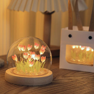 Tulip Handmade DIY Atmosphere Lamp Ornaments Desktop Night Light Gift
