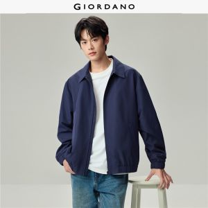 Giordano Beau Monde Men Elastic hem turndown collar windbreaker Free Shipping 13076710