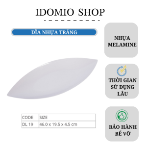 Đĩa Nhựa Melamine Hình Lá Size Lớn- DL19