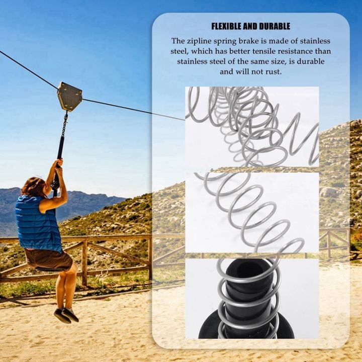 Zi Line Spring Zipline Spring Brake 165cm Stainless Steel Zip Line Spring Brake Heavy ...