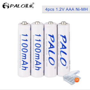 PALO Battery Charger USB 4 Slot AA/AAA 1.2V NiMH Fast Charging Smart Universal Portable Rechargeable Battery Charger