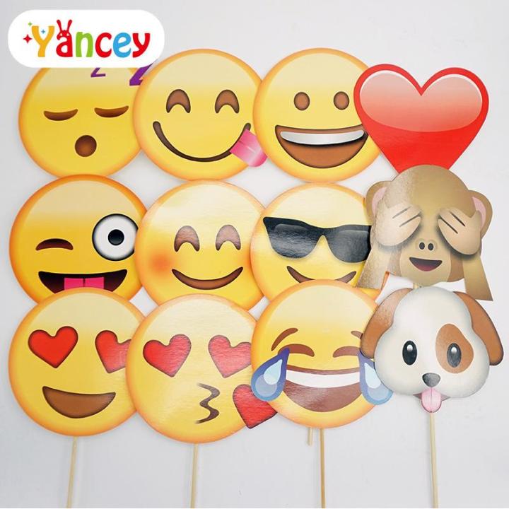 Emoji photo online booth props printable