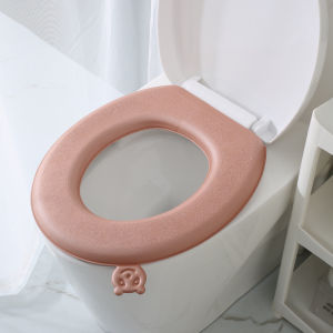 JJT EVA Waterproof Toilet Seat Cover with Embossed Pattern Non-Slip and Thickened Design for All-Season Use