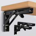 Foldable Table Bracket - Collapsible Space Saving Wall Mounted Bench Table Shelf Bracket For Computer Table, Kitchen,. 