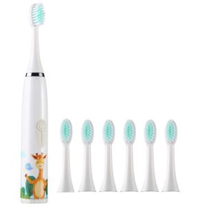 Bàn Chải Điện Cho Bé MOCHI - 4 Chế Độ Rung Thông Minh Tặng Kèm 6 Đầu Chải Sạc Pin Tiện Lợi Chống Nước
