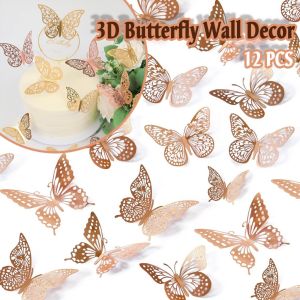 Creative Butterfly Wall Decor Removable 3D Butterfly Sticker Durable Butterfly Wall Decal for Room