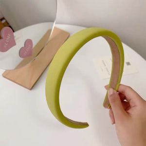 FG Bando Polos Wanita Bandana Headband Spons Lebar Gaya Korea Warna Warni Solid Non-Slip Import A4